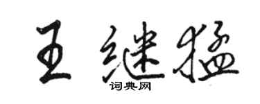 駱恆光王繼猛行書個性簽名怎么寫