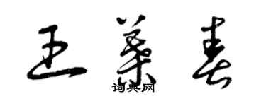 曾慶福王葉春草書個性簽名怎么寫