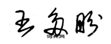 朱錫榮王多盼草書個性簽名怎么寫