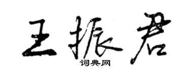 曾慶福王振君行書個性簽名怎么寫