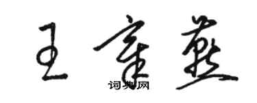 駱恆光王章燕草書個性簽名怎么寫