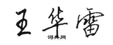 駱恆光王華雷行書個性簽名怎么寫