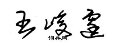 朱錫榮王峻霆草書個性簽名怎么寫