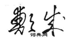 駱恆光鄭成草書個性簽名怎么寫