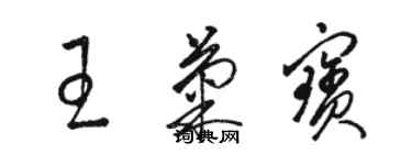 駱恆光王菊寶草書個性簽名怎么寫