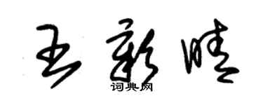 朱錫榮王彰晴草書個性簽名怎么寫