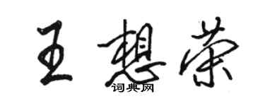 駱恆光王想榮行書個性簽名怎么寫