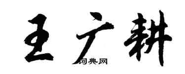 胡問遂王廣耕行書個性簽名怎么寫