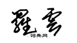 朱錫榮羅雲草書個性簽名怎么寫