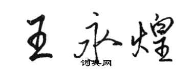 駱恆光王永煌行書個性簽名怎么寫