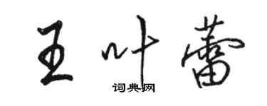 駱恆光王葉蕾行書個性簽名怎么寫