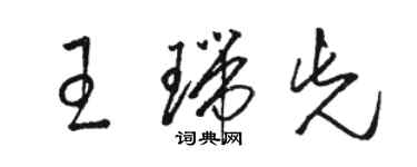 駱恆光王瑞先草書個性簽名怎么寫