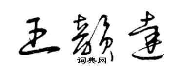 曾慶福王韻達草書個性簽名怎么寫