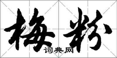 胡問遂梅粉行書怎么寫