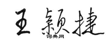 駱恆光王穎捷行書個性簽名怎么寫