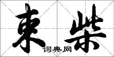 胡問遂束柴行書怎么寫