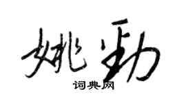王正良姚勁行書個性簽名怎么寫