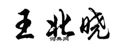 胡問遂王北曉行書個性簽名怎么寫