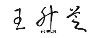 駱恆光王升芝草書個性簽名怎么寫