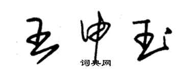 朱錫榮王申玉草書個性簽名怎么寫