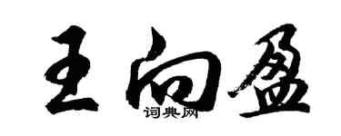 胡問遂王向盈行書個性簽名怎么寫