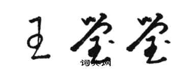 駱恆光王瑩瑩草書個性簽名怎么寫