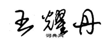 朱錫榮王耀丹草書個性簽名怎么寫