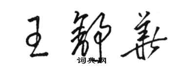 駱恆光王舒華草書個性簽名怎么寫