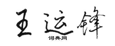 駱恆光王運鋒行書個性簽名怎么寫