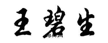 胡問遂王碧生行書個性簽名怎么寫