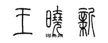 陳墨王曉新篆書個性簽名怎么寫