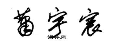 朱錫榮蕭宇宸草書個性簽名怎么寫