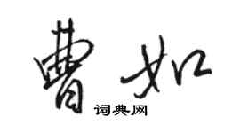 駱恆光曹如行書個性簽名怎么寫