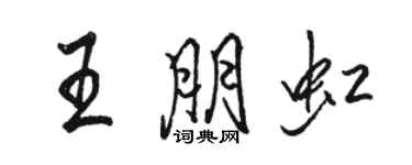 駱恆光王朋虹行書個性簽名怎么寫