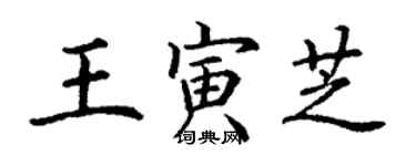 丁謙王寅芝楷書個性簽名怎么寫