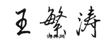 駱恆光王繁濤行書個性簽名怎么寫