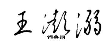 梁錦英王澎溺草書個性簽名怎么寫