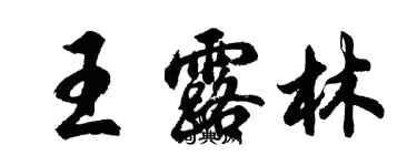 胡問遂王露林行書個性簽名怎么寫