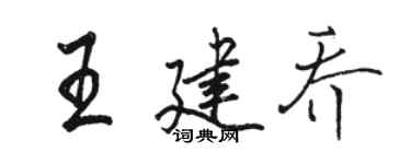 駱恆光王建喬行書個性簽名怎么寫