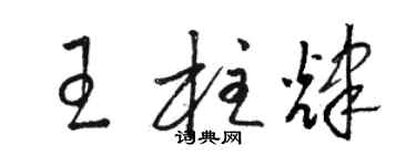 駱恆光王柱輝草書個性簽名怎么寫