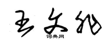 朱錫榮王文非草書個性簽名怎么寫