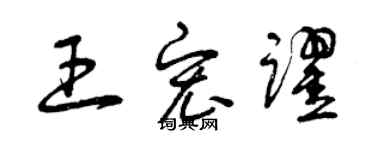 曾慶福王宏躍草書個性簽名怎么寫