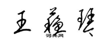 梁錦英王蘇琴草書個性簽名怎么寫