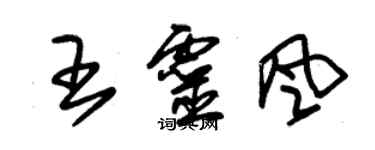 朱錫榮王靈風草書個性簽名怎么寫