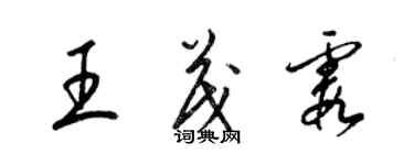 梁錦英王茂霞草書個性簽名怎么寫