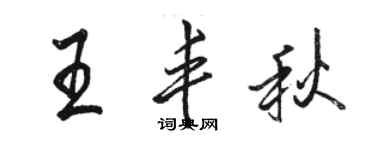 駱恆光王豐秋行書個性簽名怎么寫