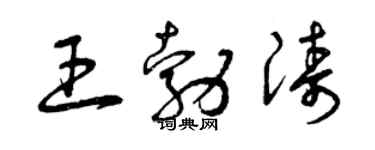 曾慶福王勃濤草書個性簽名怎么寫