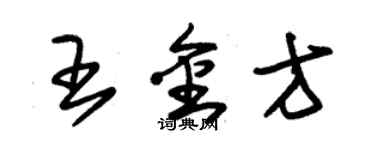 朱錫榮王金方草書個性簽名怎么寫