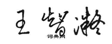 駱恆光王智凝草書個性簽名怎么寫