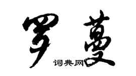 胡問遂羅蔓行書個性簽名怎么寫